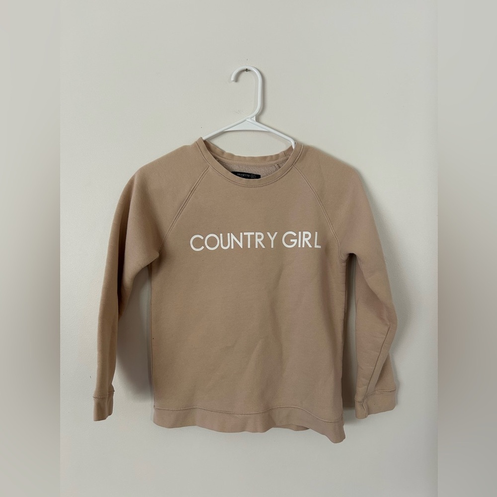 Brunette The Label "Country Girl" Core Crew Crewneck Size 10/12